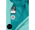 Close up of the micro-fleece lining on the Therm Kids SplashMagic Eco Fleece Rain Jacket. Available from www.tenlittle.com.