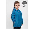 Child wearing Therm Kids SplashMagic Eco Fleece Rain Jacket. Available from www.tenlittle.com.