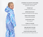 Therm features - Snowrider One Piece Snowsuit - Mermaid - Available at www.tenlittle.com