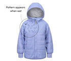 Pattern Appears when wet - Therm Hydracloud Puffer Jacket - Purple - Available at www.tenlittle.com