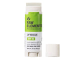 Raw Elements Lip Sunscreen with cap removed showing balm. Available from www.tenlittle.com