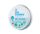 Side view of Raw Elements Baby & Kids Sunscreen Tin. Available from www.tenlittle.com