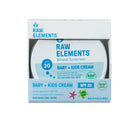 Raw Elements Baby & Kids Sunscreen Tin in packaging. Available from www.tenlittle.com