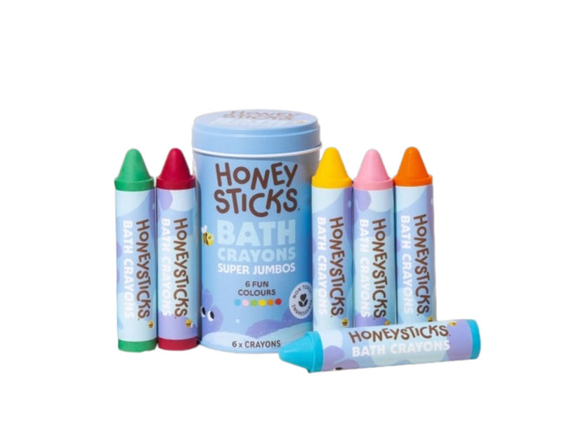 Honeysticks Beeswax Washable Bath Tub Crayons - Set of 6. Available at www.tenlittle.com
