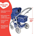 Features of Adora 2-in-1 Convertible Doll Stroller & Bassinet - Available at www.tenlittle.com