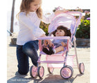 Little Girl Playing Doll Inside Adora Snack & Go Doll Stroller - Available at www.tenlittle.com