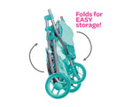 Folded Adora Twin Jogger Doll Stroller Folds for easy storage- Available at www.tenlittle.com