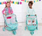 2 Little girl holding Adora Twin Jogger Doll Stroller with Adora dolls inside - Available at www.tenlittle.com