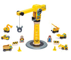 Close up  Plan Toys Big Crane Construction Set - Available at www.tenlittle.com