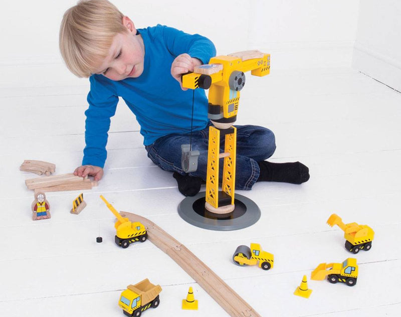 bigjigs construction train set