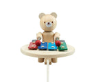 Front view Plan Toys Pull Along Musical Bear - Available at www.tenlittle.com