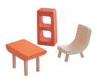 Chairs of Plan Toys Slide N Go Dollhouse & Accessories -Available at www.tenlittle.com
