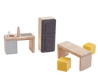 Dinning of Plan Toys Slide N Go Dollhouse & Accessories -Available at www.tenlittle.com