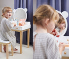 Girl at the mirror playing - Tender Leaf Forest Dressing Table - Available at www.tenlittle.com