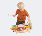 Boy playing with Tender Leaf Musical Forest Table - Available at www.tenlittle.com