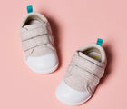 Front and top view of Ten Little First Walkers - Heather Oat. Available at www.tenlittle.com