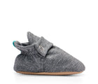 Side view of Ten Little Everyday Baby Booties - Heather Gray. Available at www.tenlittle.com