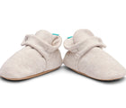 Front view of Ten Little Everyday Baby Booties - Heather Oat. Available at www.tenlittle.com