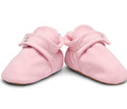 Front view of Ten Little Everyday Baby Booties - Soft Pink. Available at www.tenlittle.com