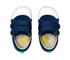 Top view of Ten Little First Walkers - Navy Blue. Available at www.tenlittle.com