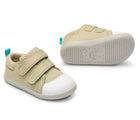 Front, side, and bottom outsole traction view of Ten Little First Walkers - Sage Green. Available at www.tenlittle.com