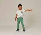 Boy wearing Limited Edition Everyday Original x2 in Navy and Green. APMA approved. Available at www.tenlittle.com