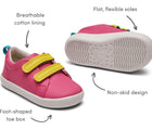 Limited Edition Everyday Original x2 in Pink and Yellow toddler kid shoes. Available at www.tenlittle.com