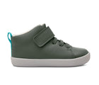 Side view of Ten Little Mid Top Sneakers - Khaki Green. Available from www.tenlittle.com