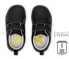 Top view of APMA and Peta-approved Ten Little Everyday Original - All Black. Available from www.tenlittle.com