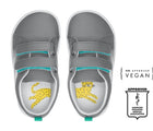 Top view of APMA and Peta-approved Ten Little Everyday Original - Steel Gray. Available from www.tenlittle.com