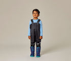 Kid wearing Therm Eco Waterproof & Windproof Fleece Overalls - Black - Available at www.tenlittle.com