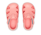 Top view of Ten Little Splash Sandals in Pink Lemonade. Available from www.tenlittle.com