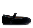 Side view of Ten Little Velvet Ballet Flats - Classic Black. Available at www.tenlittle.com