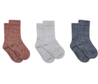 Side view of Ten Little Cozy Socks - Navy, Gray and Rust. Available at www.tenlittle.com