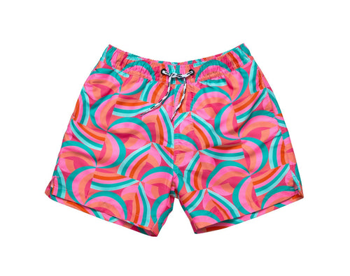UPF 50+ Swim Shorts - Geo Melon