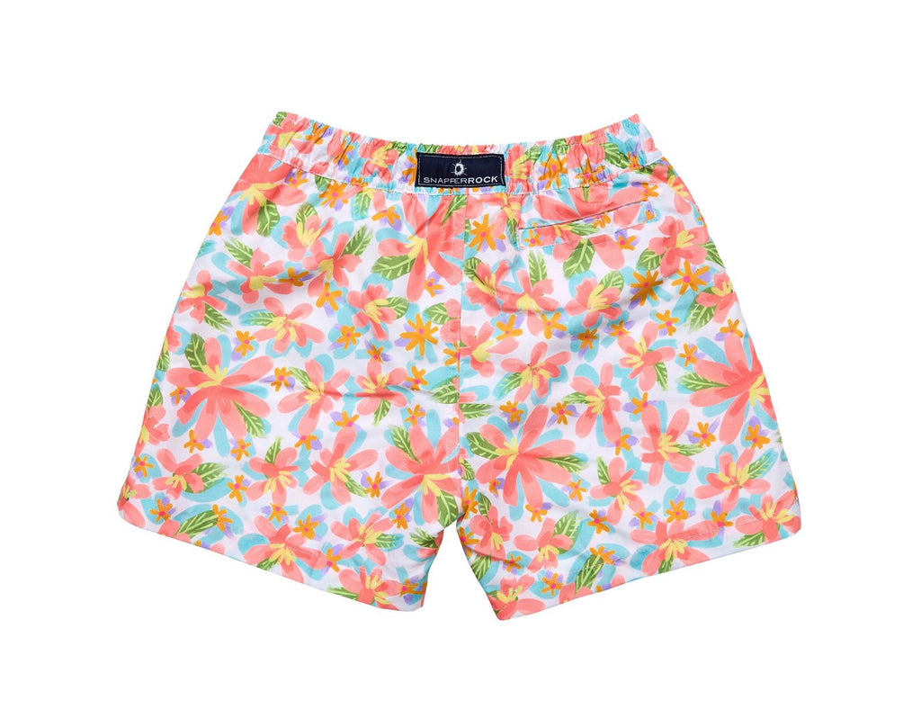 Snapper Rock UPF 50+ Swim Shorts - Hawaiian Luau | Ten Little Kids'