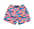 Back of the Snapper Rock One piece UPF 50+ Swim Shorts - Whales. Available from www.tenlittle.com