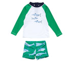 Snapper Rock UPF 50+ Top & Swim Shorts Set. Available from www.tenlittle.com