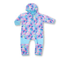 Therm Kids All-Weather Fleece Onesie - Electric Floral. Available from www.tenlittle.com.