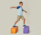 Boy playing in Ten Little Youth Classic Sneakers in Navy Blue