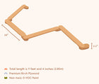 Length and height of the Piccalio Wooden Balance Beam. Available from www.tenlittle.com
