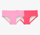 Primary Bikini Bottoms - 2 Pack - Pink Lemonade / Bright Azalea. Available at www.tenlittle.com