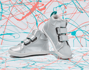 Side view of Ten Little Everyday High Top - Moondust Silver. Available at www.tenlittle.com