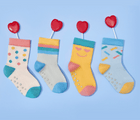 Ten Little Everyday Crew Socks 4 Pack Party with heart lollipops - Available at www.tenlittle.com