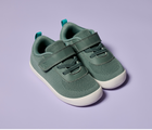 Top and side view of Ten Little DuoKnit Sneakers - Agave Green. Available at www.tenlittle.com