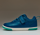 Side view of Ten Little MotionX Sneakers - Cosmic Blue. Available at www.tenlittle.com
