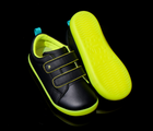 Top and bottom outsole traction view of Ten Little Everyday Original - Neon Glow - Neon Yellow. Available at www.tenlittle.com