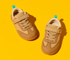 Top view of Ten Little Retro Suede Sneakers - Retro Tan. Available at www.tenlittle.com