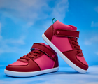Side view of Ten Little Varsity Mid Tops - All Star Pink. Available at www.tenlittle.com