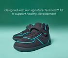 Front and side view of Ten Little Volt High Tops designed with our signature TenForm™ Fit to support healthy development. Available at www.tenlittle.com